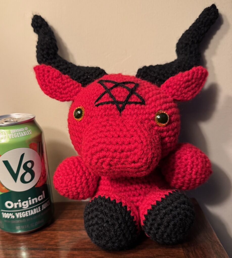 Crochet Baphomet Red Demon Devil Amigurumi