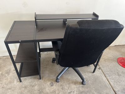 Computer desk with chair