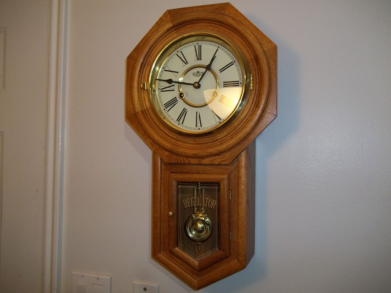 Vintage 30 Day Regulator Wall Clock