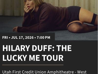 Hilary Duff: The Lucky Me Tour - July 17, 2026 - Utah First Credit Union Amphitheatre - 3 Tickets