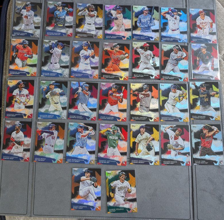 2026 Topps 75 Series 1 'Stars of MLB' Baseball Card Lot - Ohtani, Trout, Judge, Acuna Jr. Complete Set.