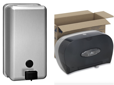 80% OFF - New Liquid Soap Dispensers - Used Toilet Paper Dispensers - Commercial Quality - Excellent Condition