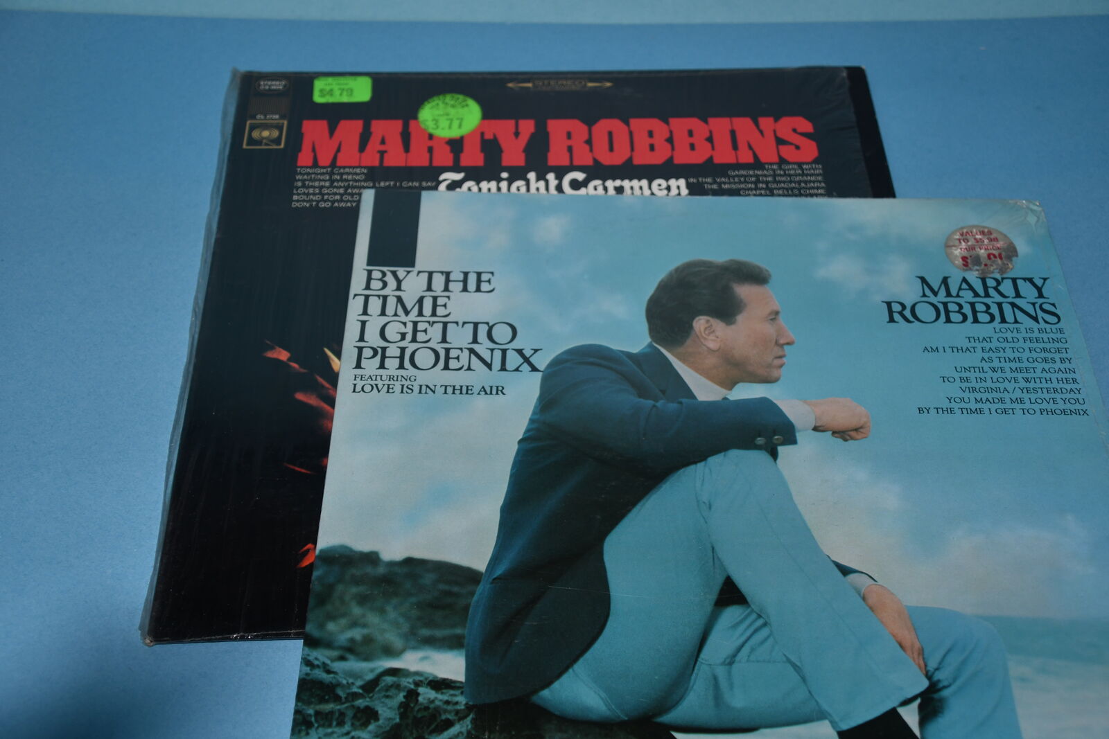 2 VINTAGE VINYL RECORDS ~ MARTY ROBBINS ~ ALL FOR $5!