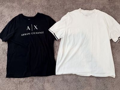 Armani Exchange Men's T-Shirt Bundle - Black & White, Size XL