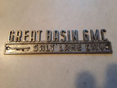 Vintage Great Basin GMC Salt Lake Emblem 1970's-1980's