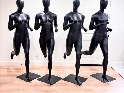 (6) Women's Athletic Running Mannequins