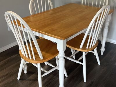 Farmhouse dining table and 4 chairs