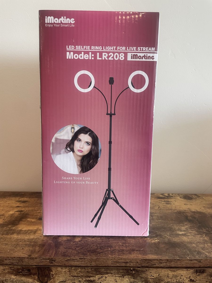 iMartine LR208 Dual LED Selfie Ring Light with Tripod Stand – NEW IN BOX
