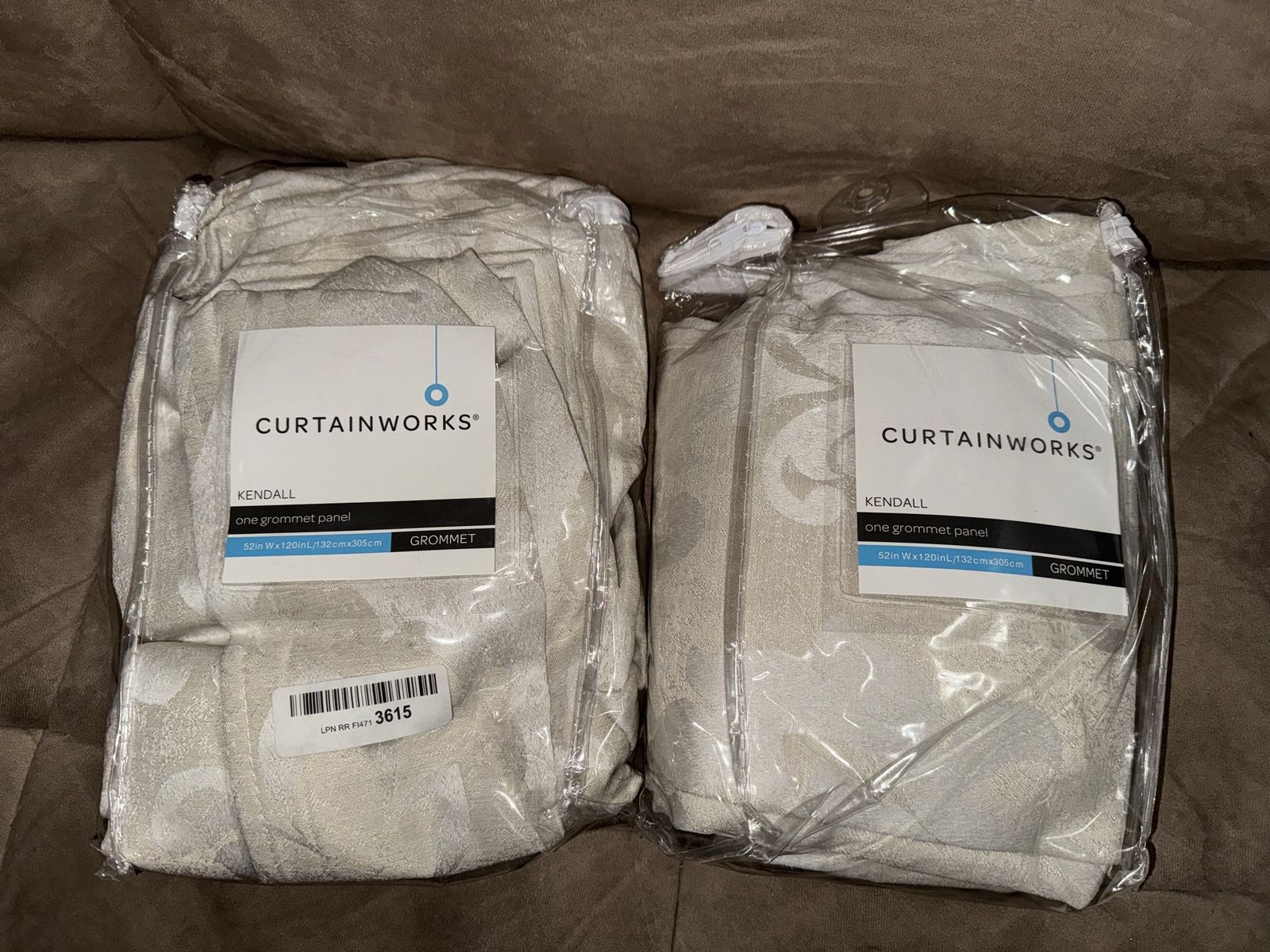 Curtainworks Kendall Grommet Panel 52in W x 120in L - New - 2 Pack