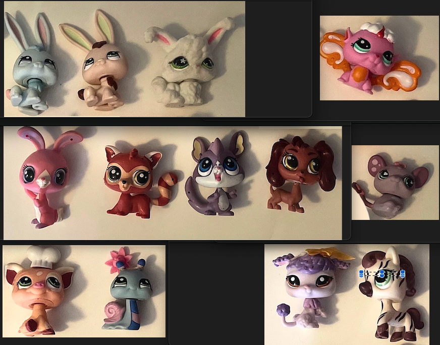 Collectible Littlest Pet Shop figurines - Lot of 13, Authentic