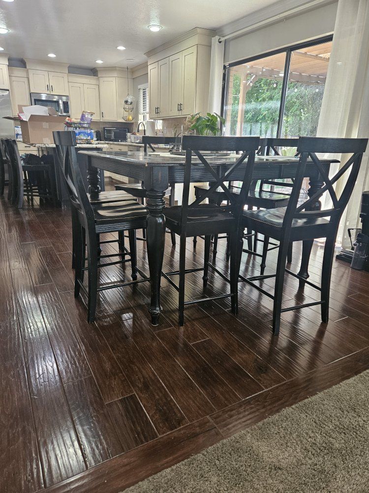 Black Table and 7 chair set