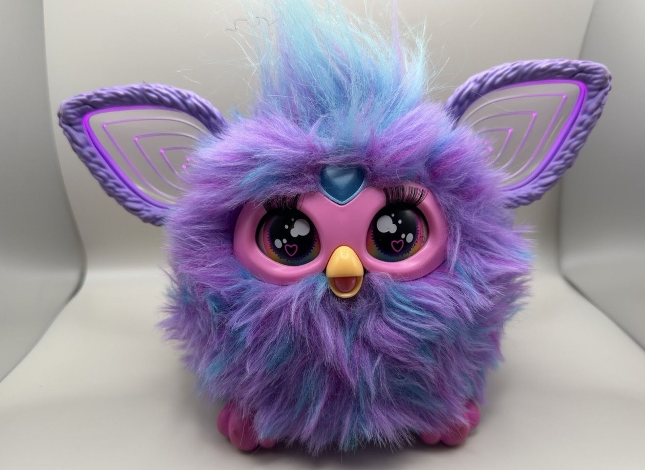 Hasbro Furby Interactive Electronic Toy Purple Blue Fuzzy Cute 1998 Works!!