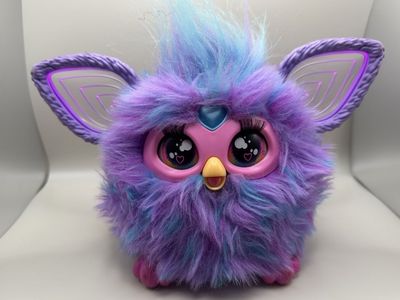 Hasbro Furby Interactive Electronic Toy Purple Blue Fuzzy Cute 1998 Works!!
