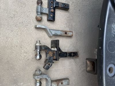 Assorted Used Trailer Hitch Ball Mounts & Receiver Hitches - Various Sizes & Types