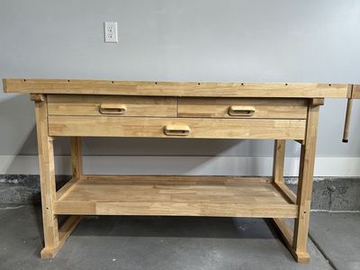 60 in. 3-Drawer Hardwood Workbench