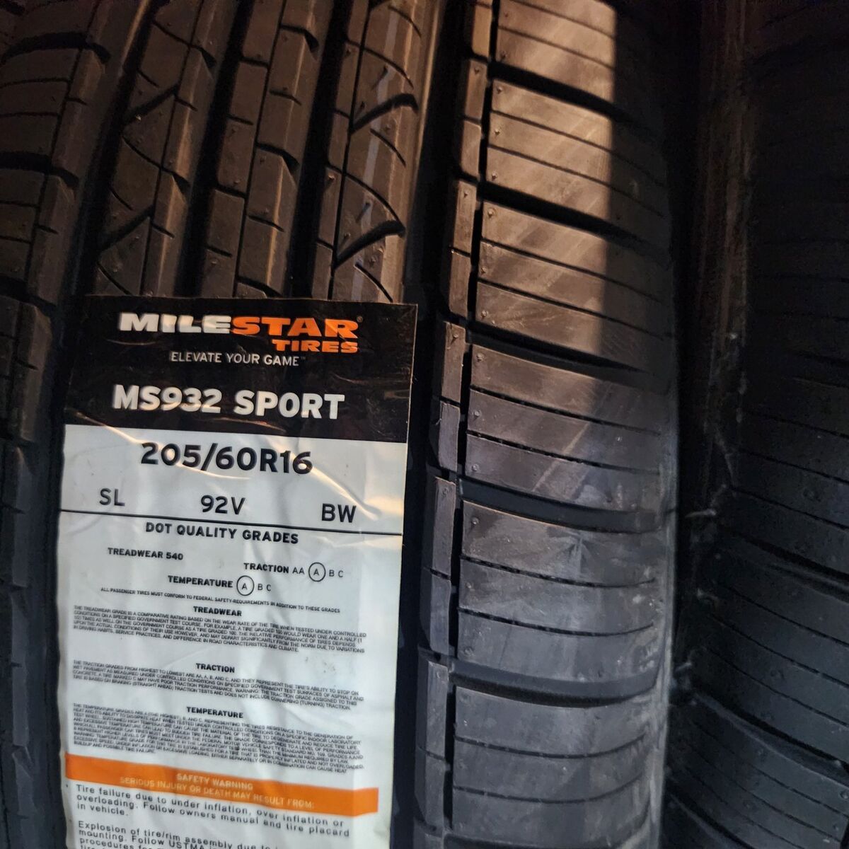 205/60r16 milestar ms932 sport