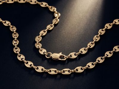 18K Gold Filled Gucchi Link Chain Necklace - Unisex Fashion Jewelry, Excellent Condition