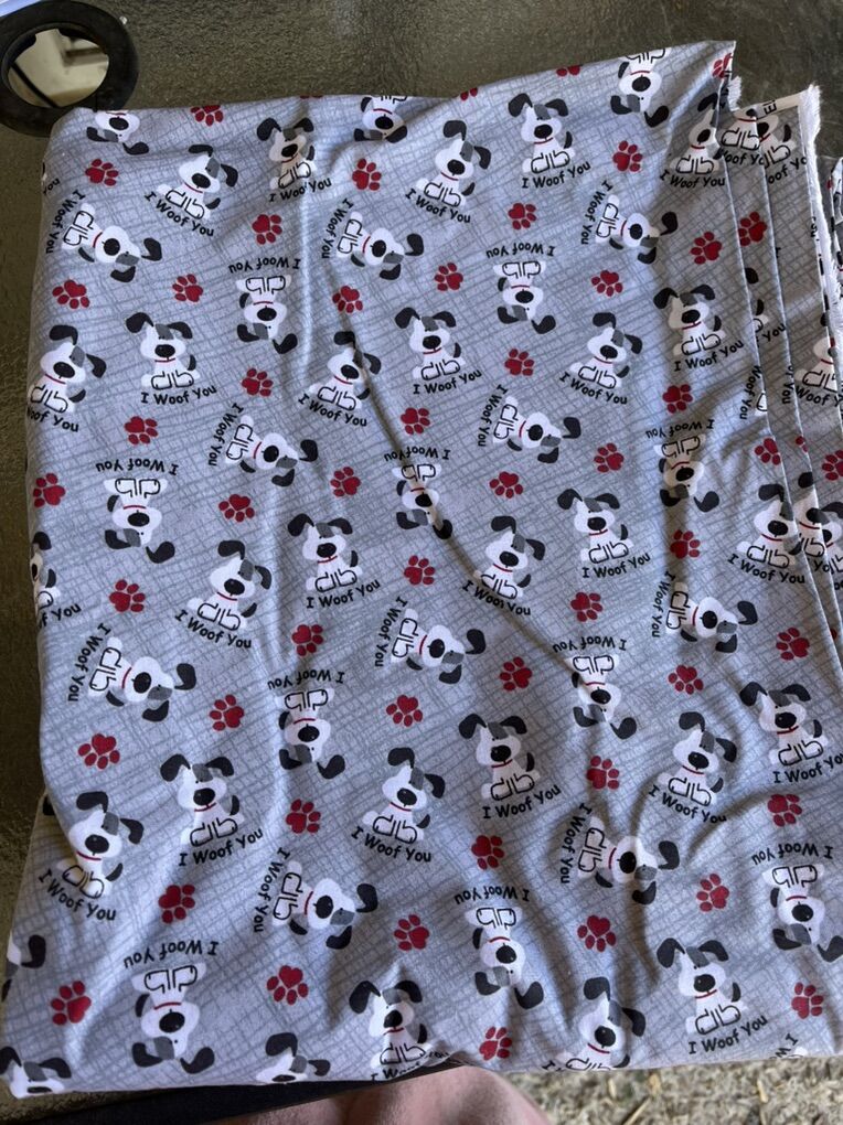 New 6 yd Dog Woof You Cotton Fabric OOP Bandannas