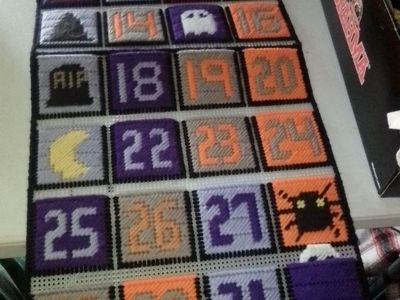 Handmade Plastic Canvas Happy Halloween Countdown Calendar