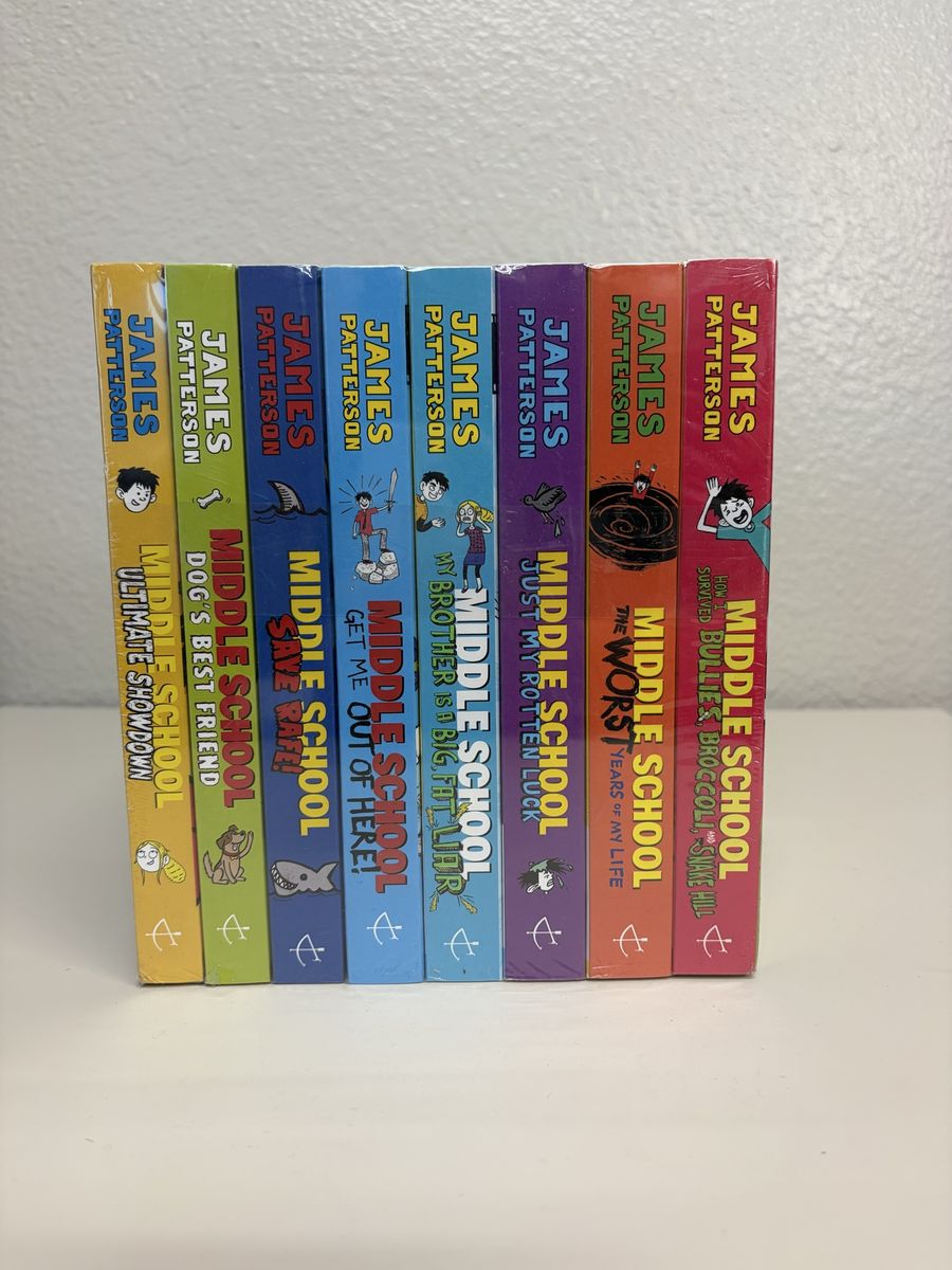 James Patterson Middle School 8 Books Set