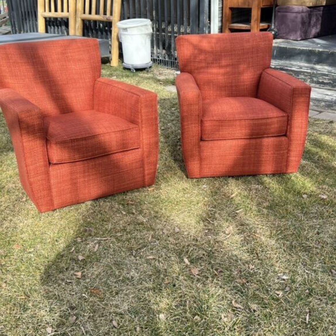 Great Condition CRATE & BARREL SWIVEL CHAIRS