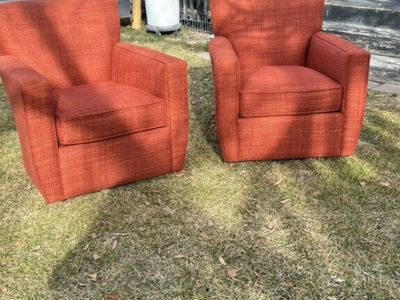 Great Condition CRATE & BARREL SWIVEL CHAIRS