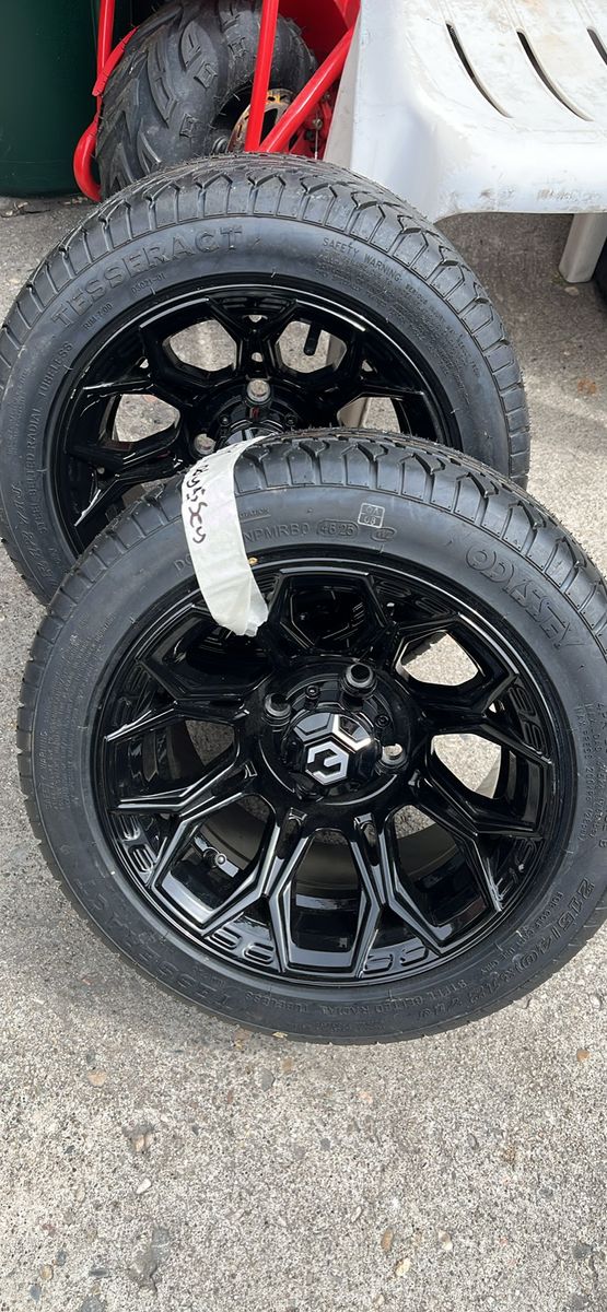215/40-12 NEW PAIR ODYSSEY GOLF CART TIRES W/WHEEL