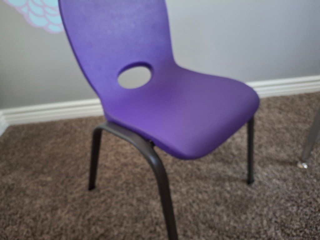 Lifetime Kids Purple Stackable Chair - Durable Plastic & Metal Frame