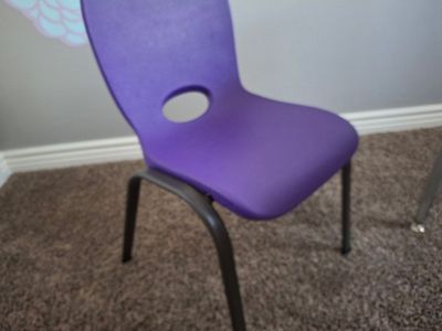 Lifetime Kids Purple Stackable Chair - Durable Plastic & Metal Frame