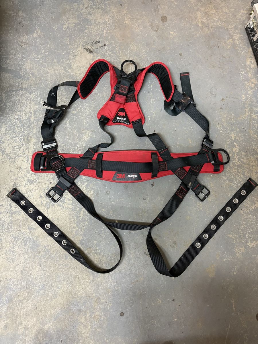 Safety Harness, 50ft ropes, lanyards, roof anchors