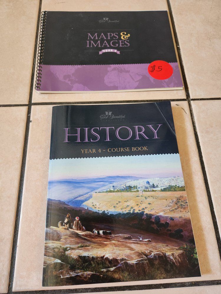 Good and the Beautiful History Year 4 Course Book & Maps/Images Workbook Homeschool Curriculum