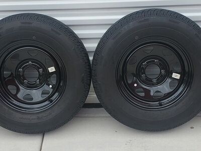 Rainier ST tires and wheels 205 75 r 15 5 x 4.5 bolt circle