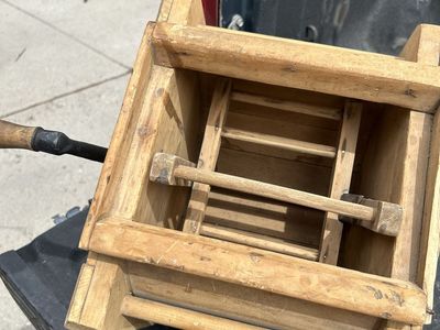 Vintage Wooden Butter Churn Hand Crank Antique Country Farmhouse (?)