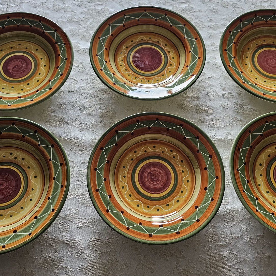 Pier 1 Salad/ Soup Bowls 9.5" 6 Pieces