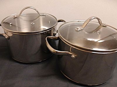 Two - Tools of the Trade 3 QT Stock Pots with vented Glass Lids