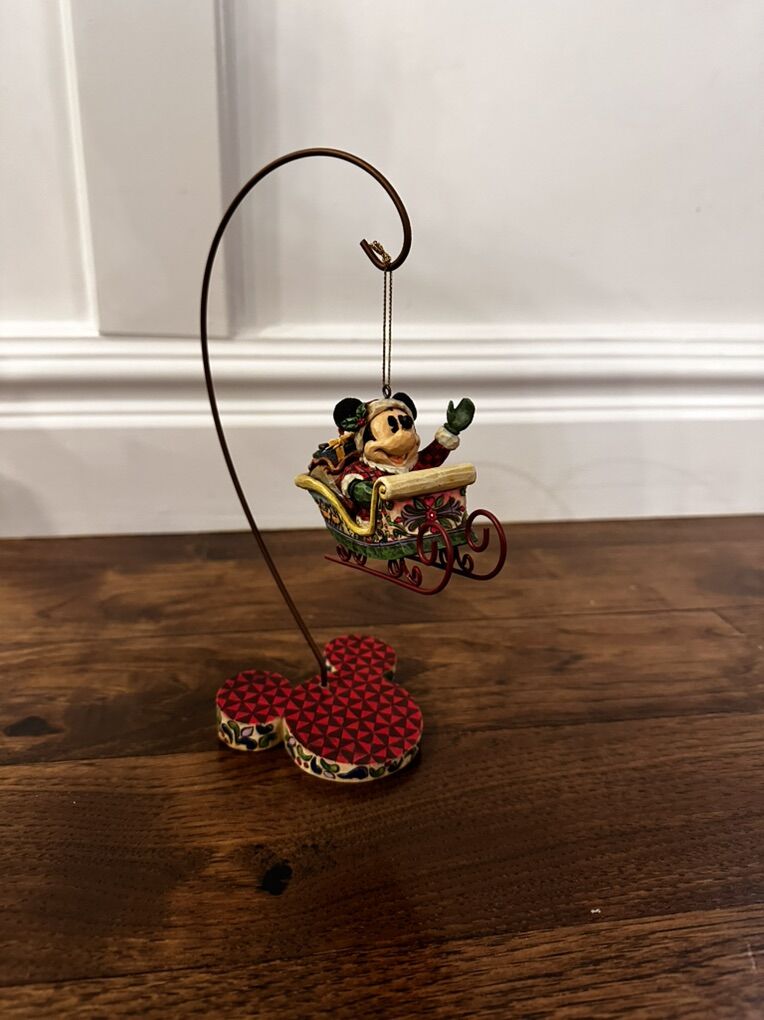 Christmas Jim Shore Santa Mickey With Stand