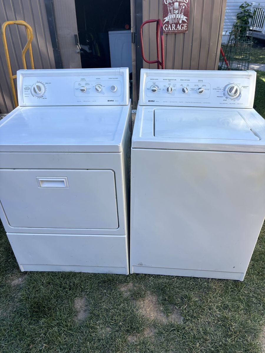 Kenmore White Washer and Gas Dryer