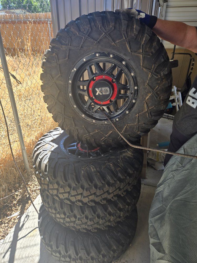 XD Series Wheels with Mud Terrain Tires - Used like new