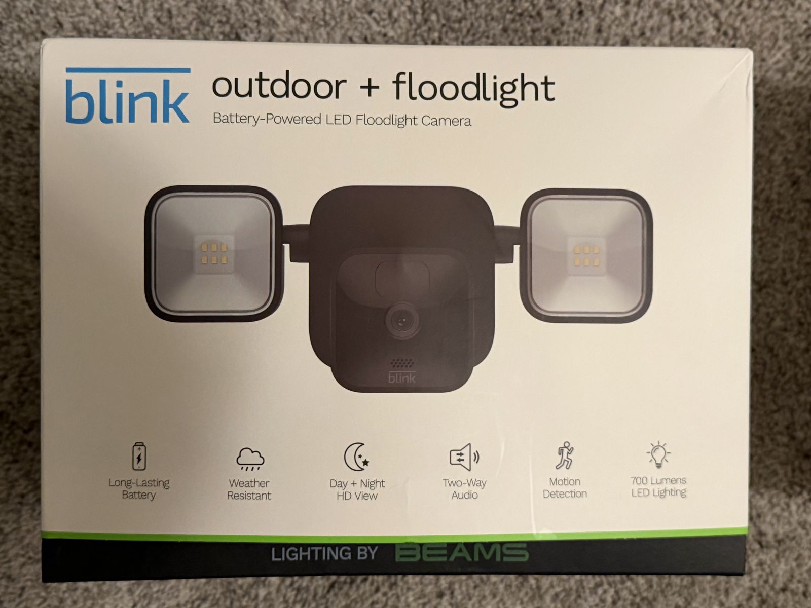 Blink Outdoor + Floodlight Battery-Powered LED Floodlight Camera, Day/Night HD View, Two-Way Audio