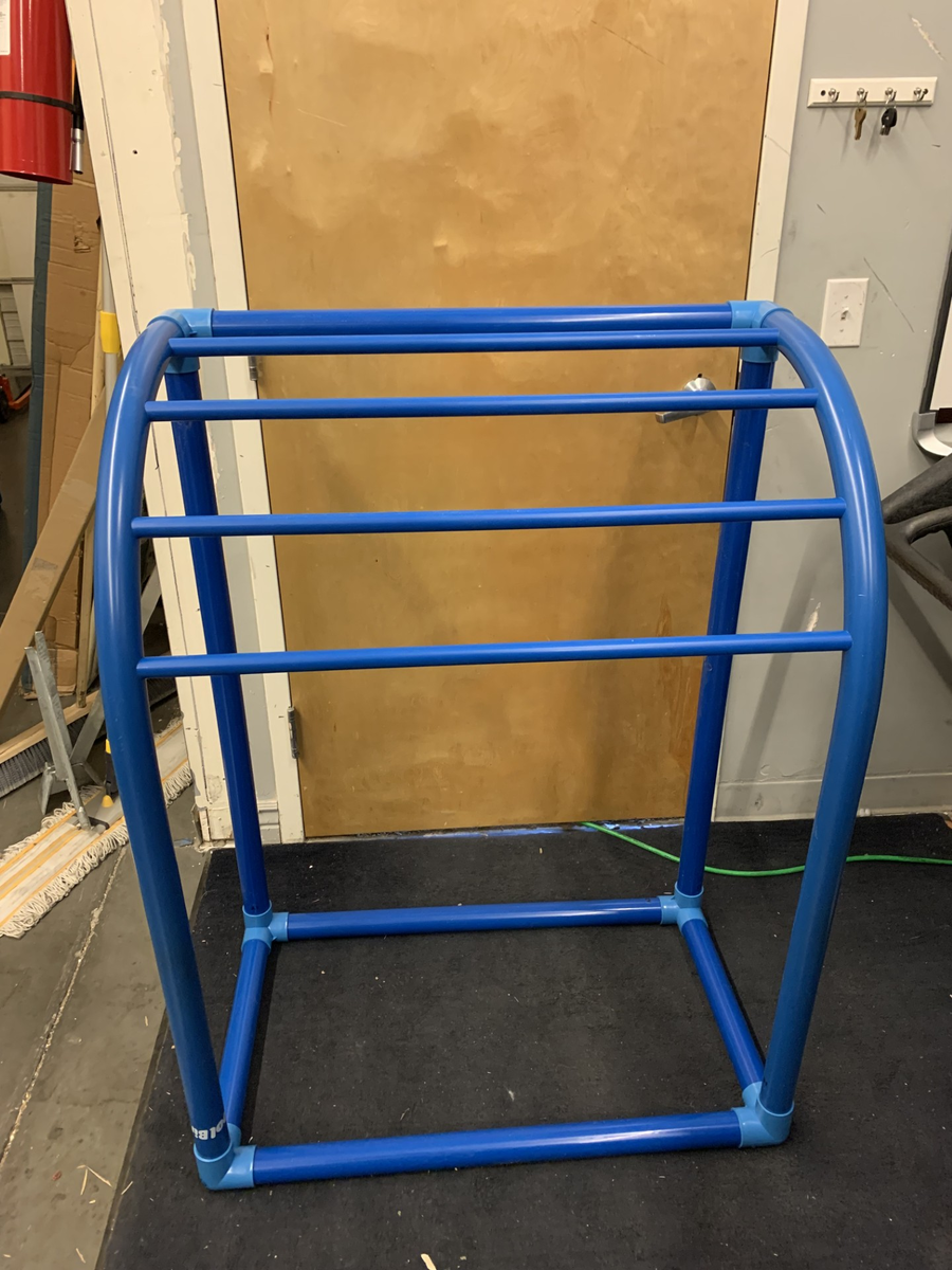 Pool Towel Rack 5 Bar PVC Blue