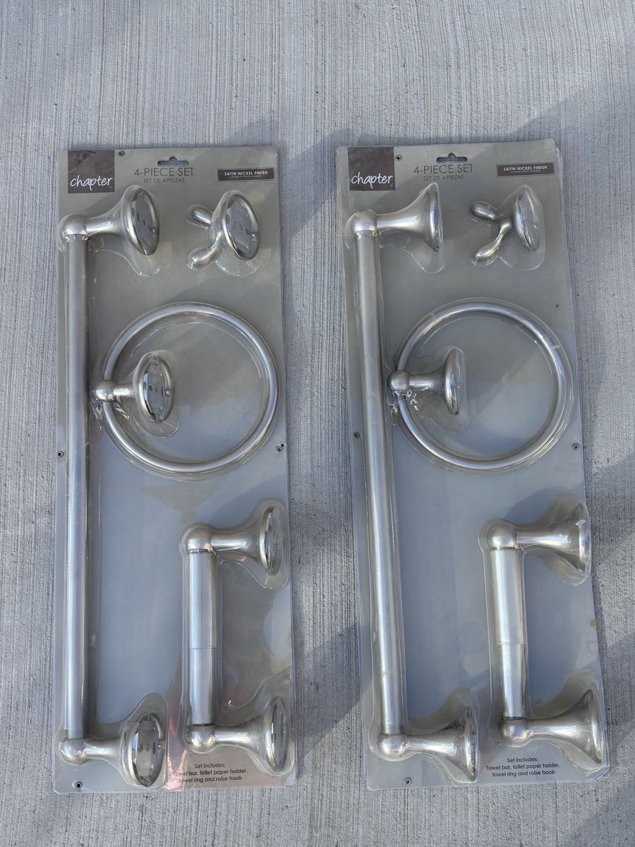 2 Shower Rod/ Hand Towel Rod Sets