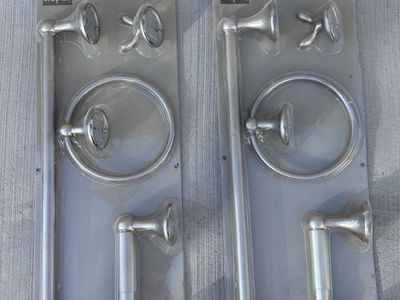 2 Shower Rod/ Hand Towel Rod Sets
