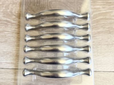 New | 6 Brushed Nickel Drawer Handles Hardware