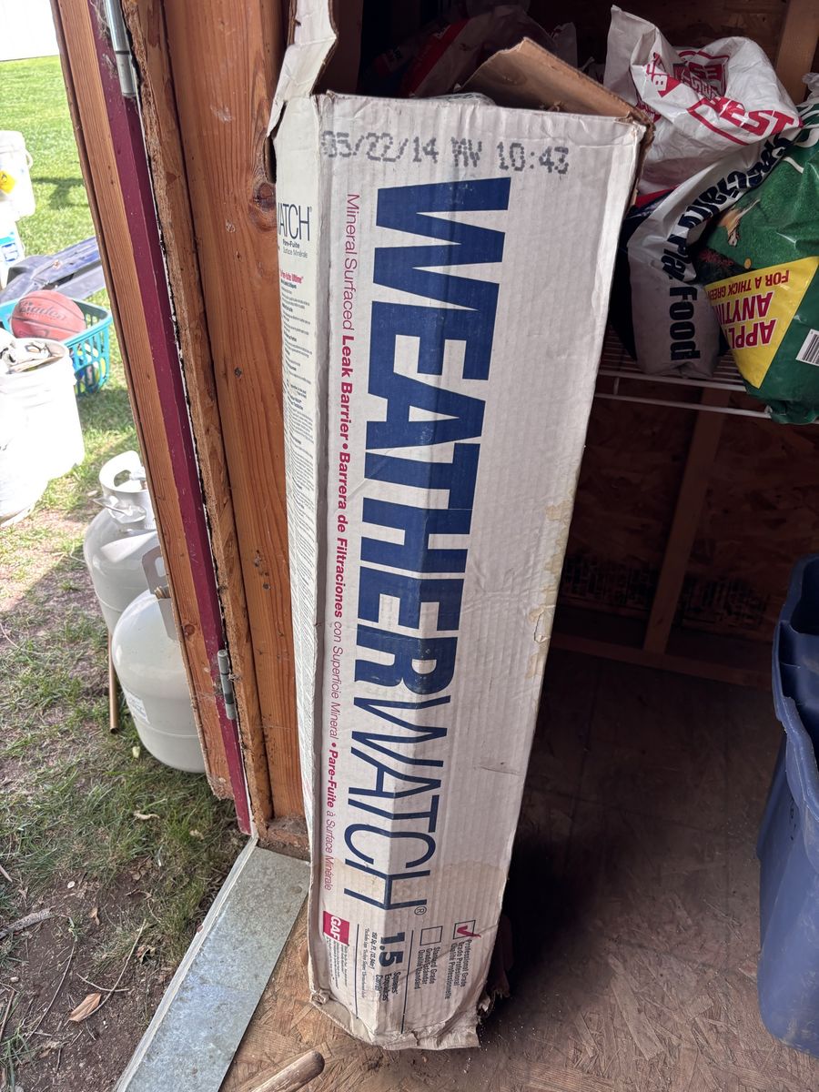 New roll of Weather Watch 150 SF ice and water shield for roof