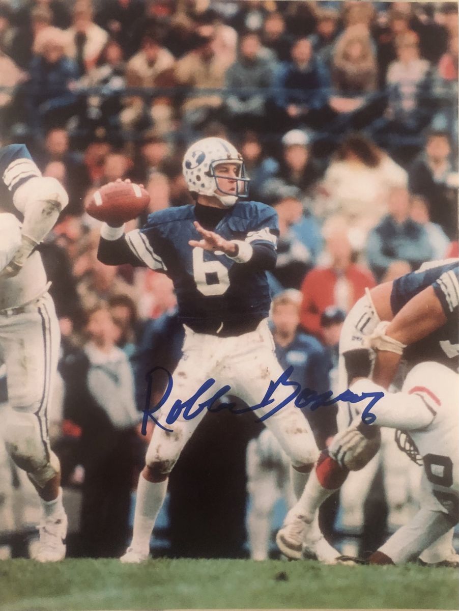 Robbie Bosco Signed BYU Cougars 8x10 Photo - Autographed College Football Memorabilia