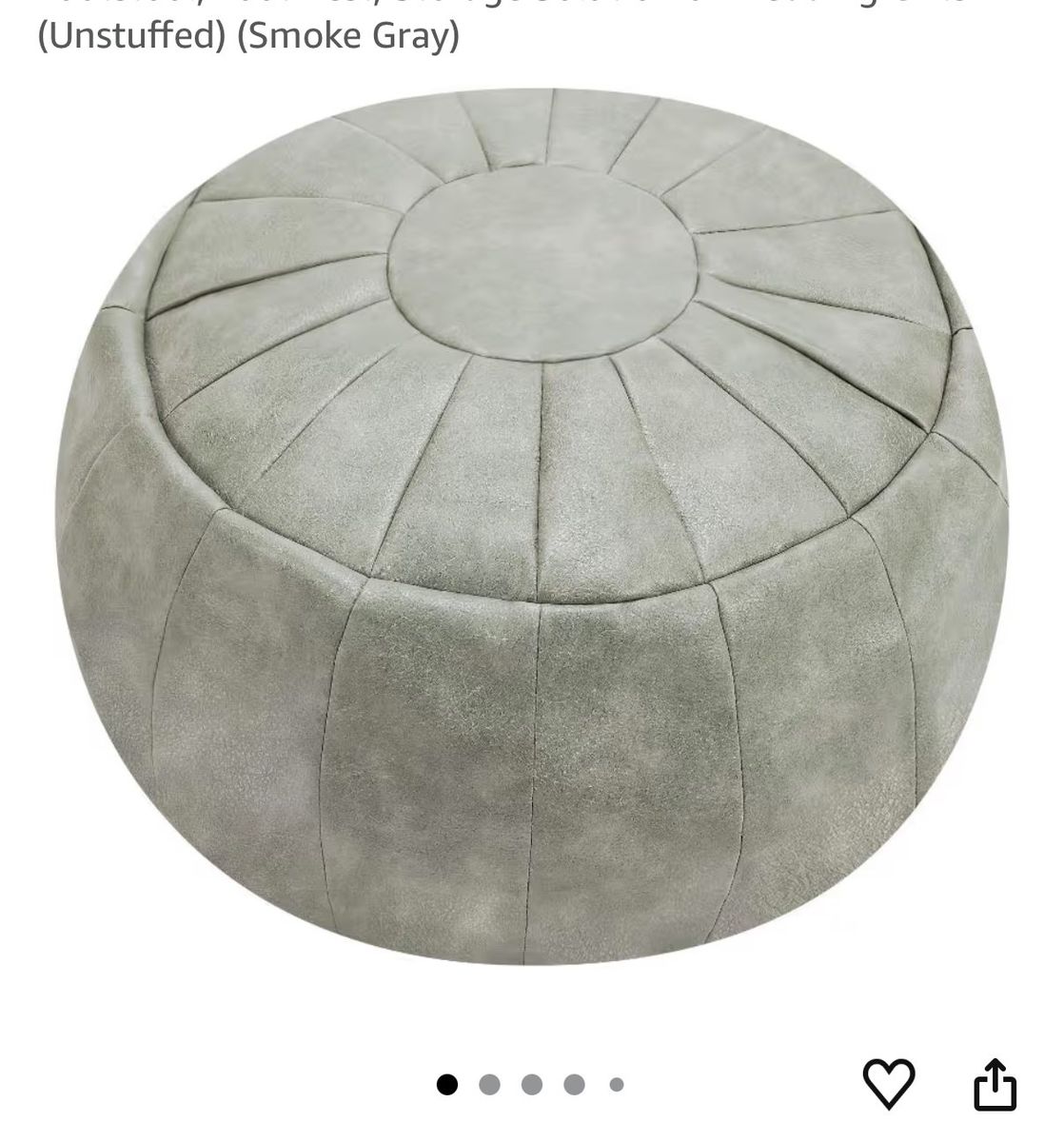 Decorative pouf cover, ottoman, footrest