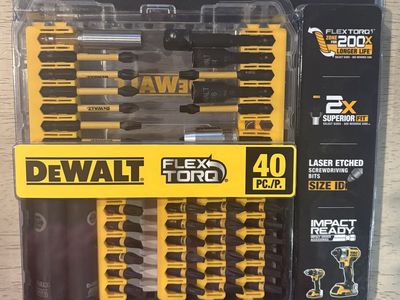NEW 40 Piece DEWALT FlexTorq 1/4-in x Impact Driver Bit Set