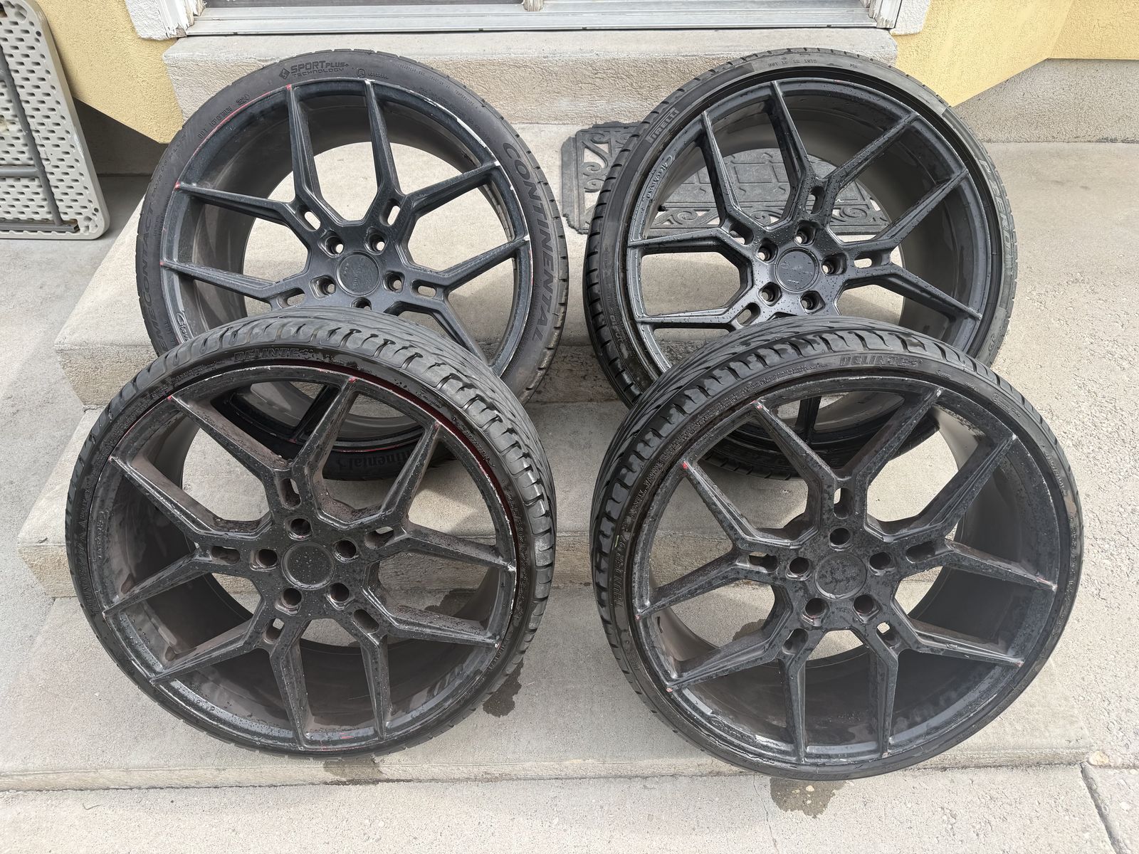 3 Rims and 4 Tires - 22 Inch