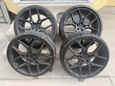 3 Rims and 4 Tires - 22 Inch