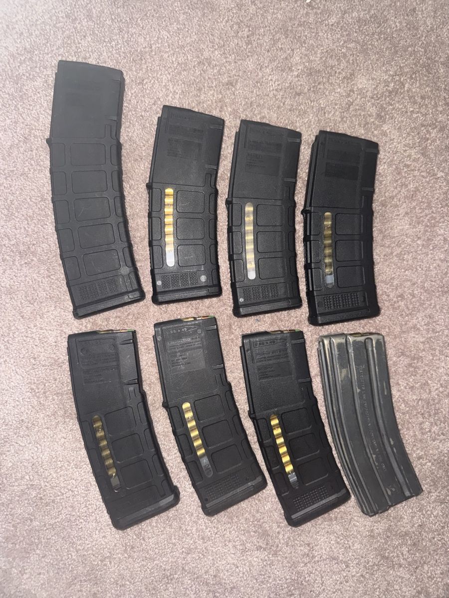 8 AR mags loaded with green tip